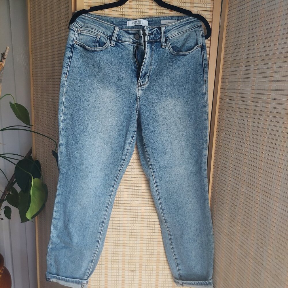 Judy Blue Slim Fit Dionne High Rise Jean Size 29 / 8 Light Indigo - Picture 3 of 5